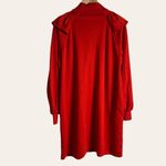 Who What Wear  Red Long Sleeve Ruffled Mock Neck Sweater Dress Size L Photo 9