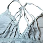Aerie Bralette Large Light Blue Lace Adjustable Crisscross Back Delicate Bra Photo 10