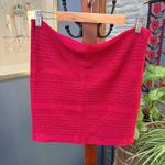 Unisex Red Cotton Knit Infinity Scarf, Tunnel Neck Photo 2