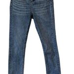 Loft Button Fly Hi-Low Fringe Hem Ankle Jeans, Sz 00/24 Photo 0