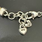 Brighton Retired  Triple Heart Silverplated With Gold Heart ID 8” Bracelet 29g. Photo 13