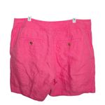 Ralph Lauren Lauren  Pink Linen Belted Bermuda Shorts Size 14 Preppy Coastal Photo 1