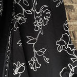 Cato Womens 18/20W Black Flowers Blazer Jacket Career Long Cardigan Open Front Photo 3