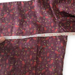 Senlis Floral Cropped Puff Sleeve Top Burnt Burgundy Size XS Cottagecore Purple Photo 3