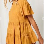 Boho Chic Flutter Sleeve Layered Tiered Baby Doll Short Sleeve Top Sz LG NWT Photo 2