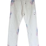 Levi's NWT Levi’s 501 High Rise Straight Leg White Tie-Dye Button Fly Jeans 31 Photo 3