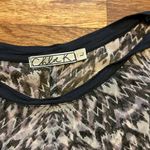 Chloe K Womens Large Sheer High low Gray Print Oversized Top Shirt Blouse Photo 5