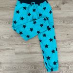SO  Teal Star Print Fleece Pajama Pants Medium Green comfy chic vintage Y2K Photo 3