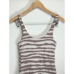 Free People  Downtown Dress Mini‎ Tan/White Sleeveless Square Neck Photo 5