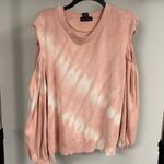Design 365 Tie Dye Cold Shoulder Sweater Size 2X Pink Photo 0