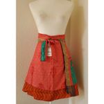 Wevez Clothing Wrap Skirt Silk Blend Reversible One Size Boho Lagen Look NWT Photo 10