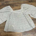 ZARA  White and Black Polka Dot Blouse Photo 0