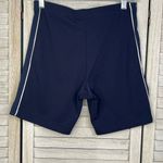 Puma Women's Kurze Tight Bike Shorts Mesh Sides Navy/White Trim-Medium Photo 1