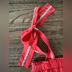 Devotion Twins Raizel Tiered Strappy Bow Mini Dress Red Greek S M L Tropical Size M Photo 3