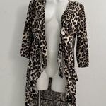 Day G Asymmetrical Kimono Cover Up ONE SIZE Animal Print Womens NWOT Brown Photo 6