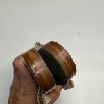 Jack Rogers Alana Tassel Thong Slip On Leather Sandal Bone & Gold S-435 Sz 8 Photo 5