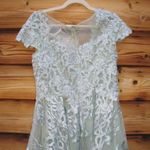 Mac Duggal 20978 Green Embroidered Cap Sleeve A Line Dress Photo 11