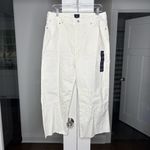 J.Crew NWT Curvy Wide-leg Cropped Jean All-day Stretch Seashell White Photo 1