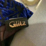 Glitz Vintage 80s 90s  Dress Long Sleeve Sheer Velvet Size Small. Photo 8