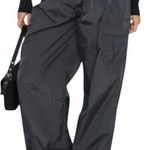 White Fox Boutique White Fox Pump It Louder Cargo Pants Womens S Charcoal Gray Baggy Streetwear NEW Photo 0