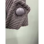 Talbots  Woman 12W Purple Textured Knit Blazer Jacket Button Front Career Photo 3