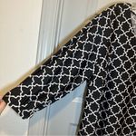 Tacera  Black/White Print Scoop Neck 3/4 Sleeve Blouse 2X Photo 3