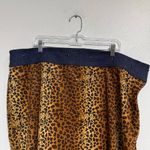 Erika Brooke Tan Leopard Sequins Denim Vintage Midi Skirt Sz 24 Photo 1