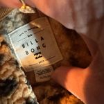 Billabong Faux Fur Leopard Pullover 1/2 Half Zip Sweater Size XL Photo 6