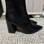 Steven By Steve Madden  Nico Black Croc-Patterned Ankle Booties Size 9.5 Photo 1