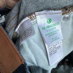 J Crew Size 23 Petite Demi Boot Crop Exposed Button Fly Solid Blue Dark Wash Photo 9