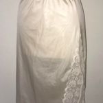 Vintage Vasserette off white slip midi skirt Tan Size XL Photo 0