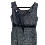 Tahari ASL Black White Tweed Sleeveless Belted Knee Length Sheath Dress Size 12 Photo 2