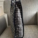 Kate Spade Classic Noel Daisy Shopper Tote Bag Jacquard Black Cream Patent Trim Photo 6