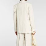 The Frankie Shop Corrin Grain de Poudre Ivory White Oversized Blazer Large $400 Photo 1
