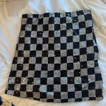 Motel Rocks Checkerboard SequinTrendy Mini Skirt Photo 1