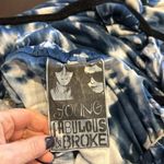 Young Fabulous and Broke Blue & White Tie Dye Women’s Strapless Maxi Dress Size M Photo 4