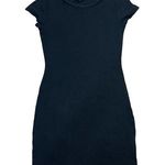 Princess Polly  Knit Mini Dress Cap Sleeve Ribbed Solid Black Stretch Size 2 Photo 0