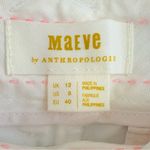 Maeve Anthropologie  Essential Slim Kick Flare Pants white cotton-blend Size 8 Photo 9