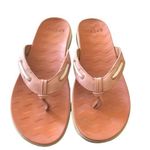 Sperry  Seafish Thong Slip On Peach Sandal 9B 1” Heel Nautical Vibe Photo 1