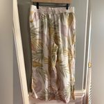 Tahari  Linen Wide Leg Pants with Leaf Print Photo 6