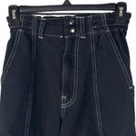 BDG SZ 25 Relaxed Skate Jeans Hi-Rise Cargo Pockets Elastic Waist Zip-Fly Black Photo 1