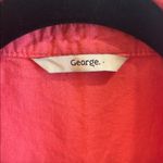 GEORGE BRAND FROM UK CORAL COLORED LINEN VISCOSE SLEEVELESS BUTTON DOWN TOP XL Pink Photo 3