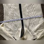 Venus White Zip-Up Cable Knit Cardigan Photo 5