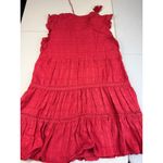 Knox Rose L Red Dress Tiered Cap Sleeves Tassel Tie Closure Pullover Boho Photo 10