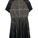 Alex Marie Lace A-line Dress in Black Short Sleeve Handkerchief Skirt Size 12 Photo 4