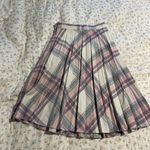 Vintage Plaid Pleated Women's Skirt Purple Size XS Photo 3