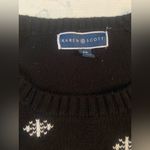 Karen Scott Womens Black Christmas sweater size Petite Medium, Christmas Party Photo 6