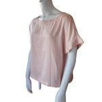 NWT Cupcakes & Cashmere Koryn Satin Boat Neck Tea Rose Blouse (M) Pink Size M Photo 2