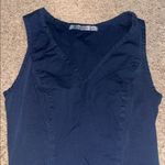 XCVI  Wearables Raymond Sleeveless Ruched Poplin Jersey Dress Blue XS Photo 4