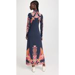 LA DOUBLEJ Navy Paisley Gold Pendant High Neck A Photo 1